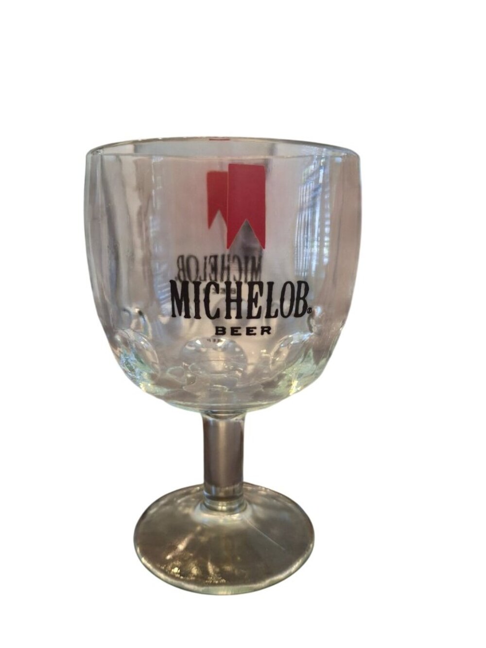 Vintage Michelob Beer Goblet Glass Stemmed Breweriana Barware Collectible